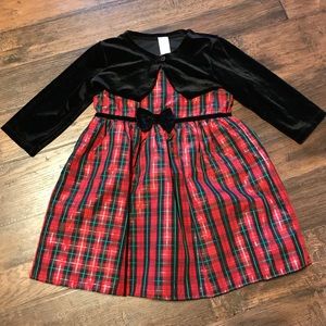 NWT George Christmas Plaid Dress with Jacket